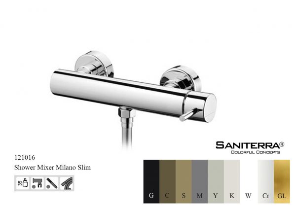 121016 Shower Mixer SLIM 252 mm