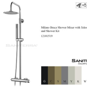 12101519-milano celin shower mixer with telescopic column & shower kit
