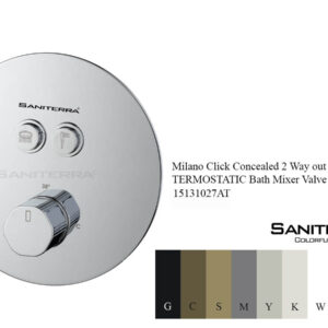 15131027T-milano click concealed 2 way out termostatic bath mixer valve